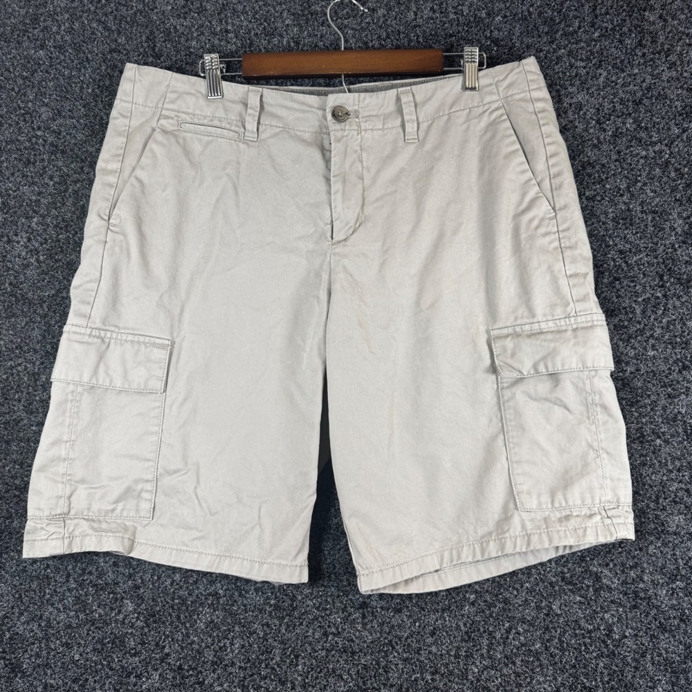 Banana Republic Mens Khaki Tan Cargo Shorts Size 36 Cotton Twill Utility Casual